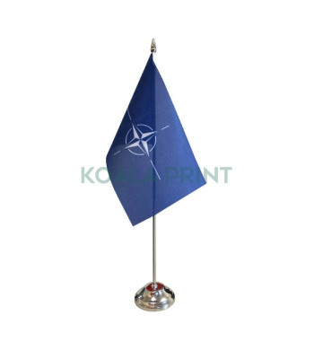NATO stalinė vėliavėlė, 12 x 20 cm