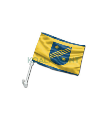 Elektrėnų miesto automobilinė vėliavėlė su koteliu