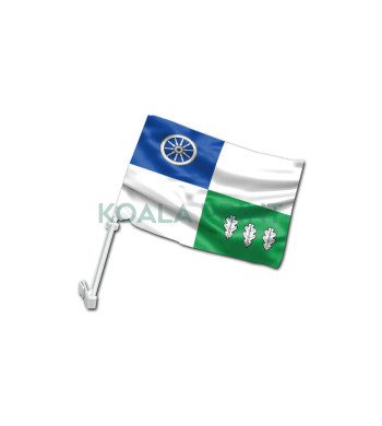 Kelmės miesto automobilinė vėliavėlė su koteliu