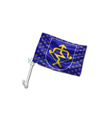 Mažeikių miesto automobilinė vėliavėlė su koteliu