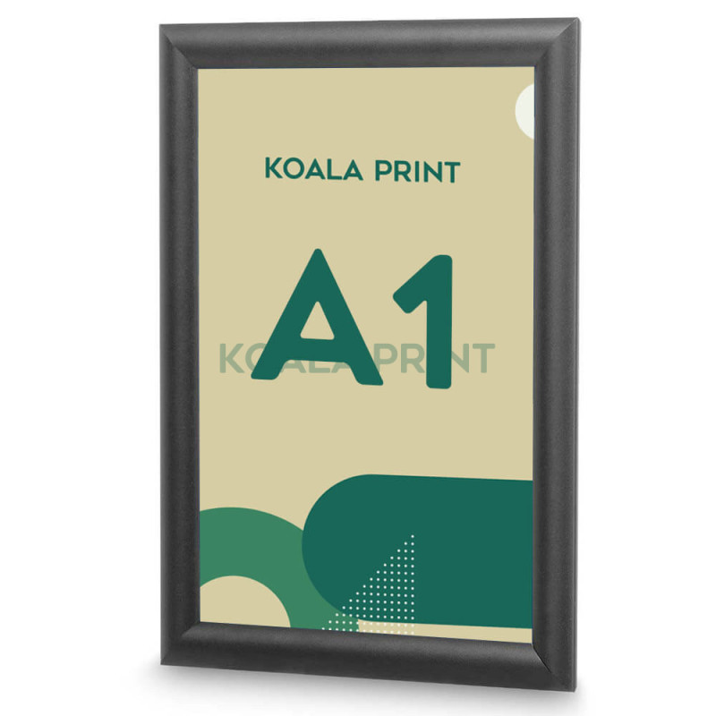 A1 reklaminis rėmelis plakatui, juodas