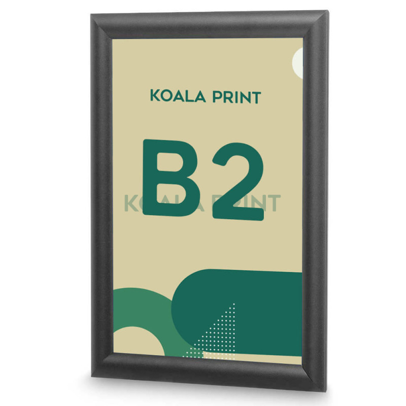 B2 reklaminis rėmelis plakatui, juodas