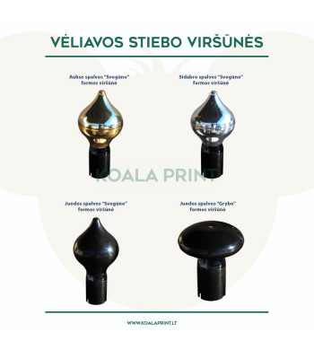 Vėliavos stiebas, juodas (RAL9005)